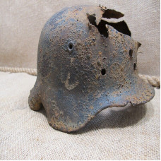 stunning damaged SS helmet shell SD ET64