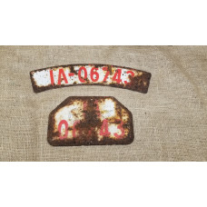 German WWII motorcycle license plates set 