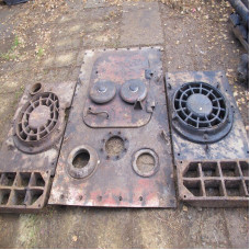 Panzer V  Panther motordeck set of ventilation grills and maintance hatch with armor plate